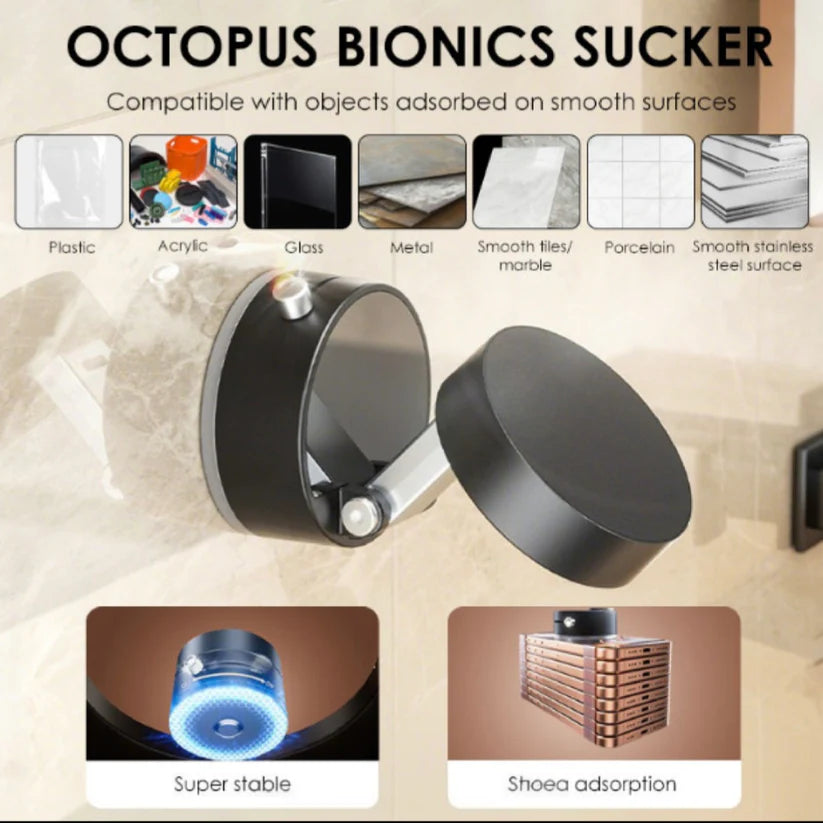 Vacuum Magnetic Suction Phone Holder – Foldable, 360° Rotatable & Works Everywhere!