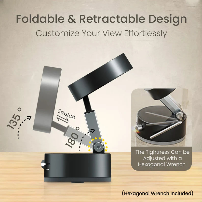 Vacuum Magnetic Suction Phone Holder – Foldable, 360° Rotatable & Works Everywhere!