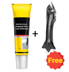 ✨Buy 1 Get 1 Free✨Multifunctional Waterproof White Caulk with Scraper🛠️🧱