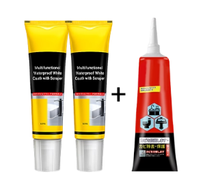 ✨Buy 1 Get 1 Free✨Multifunctional Waterproof White Caulk with Scraper🛠️🧱