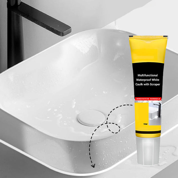 ✨Buy 1 Get 1 Free✨Multifunctional Waterproof White Caulk with Scraper🛠️🧱