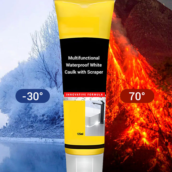 ✨Buy 1 Get 1 Free✨Multifunctional Waterproof White Caulk with Scraper🛠️🧱
