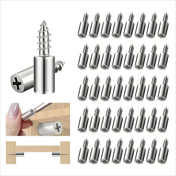 Pack Of 50 Count Self-Tapping Screws,Shelf Support Pegs,Shelf Pins with Non-Slip Sleeve