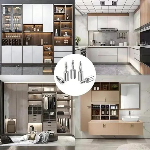 Pack Of 50 Count Self-Tapping Screws,Shelf Support Pegs,Shelf Pins with Non-Slip Sleeve