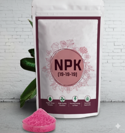 NPK 19 19 19 Fertilizer for Plants | Water Soluble Plant Fertilizer for Growth, Flowering & Fruiting | Garden & Indoor Plant Care 350gm