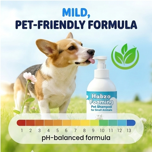 🔥 50% OFF! 🐾 Waterless deodorizing animal shampoo in mousse form - plant-based formula, 400 ml with convenient pump 🌿🐶