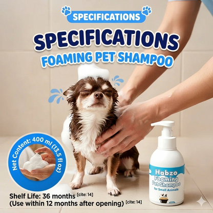 🔥 50% OFF! 🐾 Waterless deodorizing animal shampoo in mousse form - plant-based formula, 400 ml with convenient pump 🌿🐶