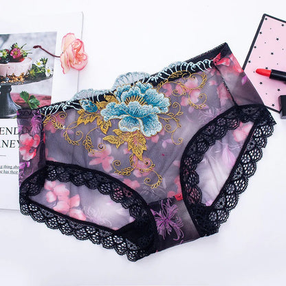 🌸Antibacterial cotton panties with lace embroidery | Pack of 4