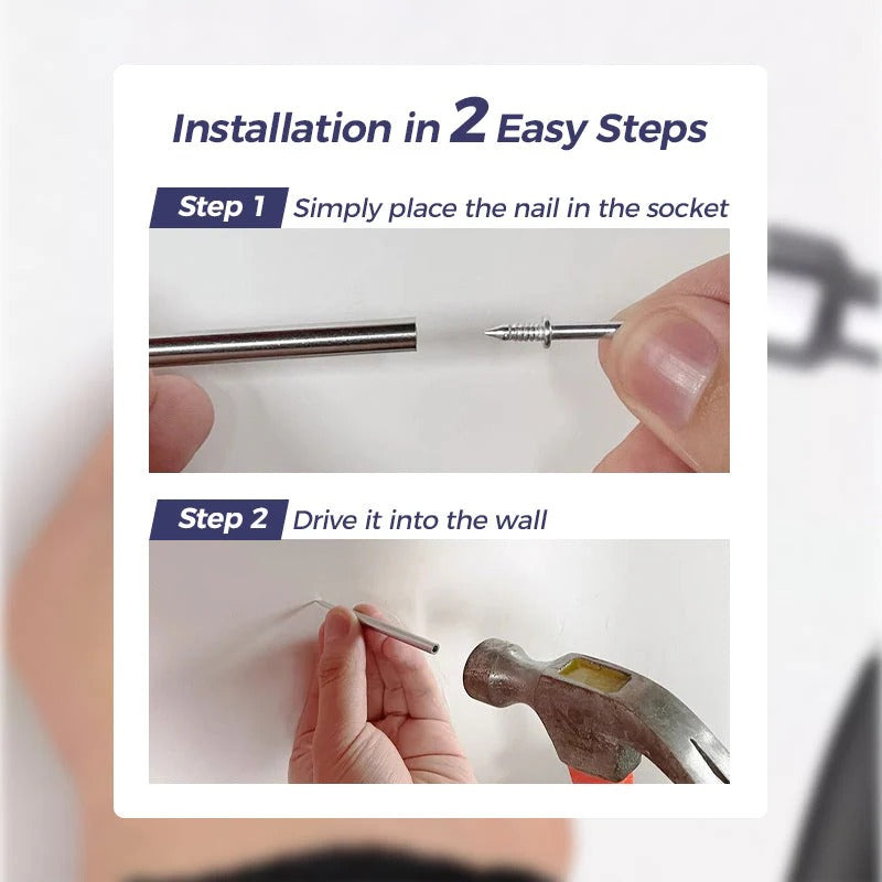 Double-Head Skirting Thread Seamless Nail🛠️ | Pack of 100