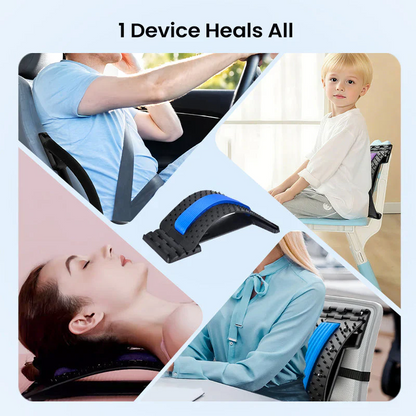 🔥 Magnetic Lumbar Stretcher – Acupressure Massage, Portable Design & Relieves Back Pain 🧘‍♂️✨