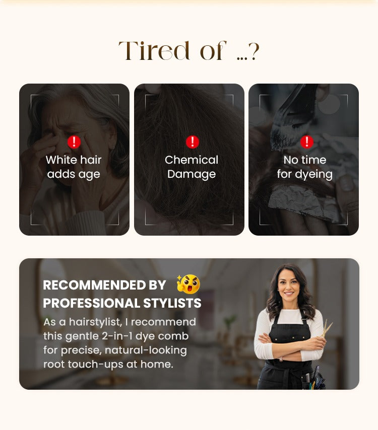 ✨2-in-1 Convenient Hair Dye Comb For Gray Hair（67% OFF）