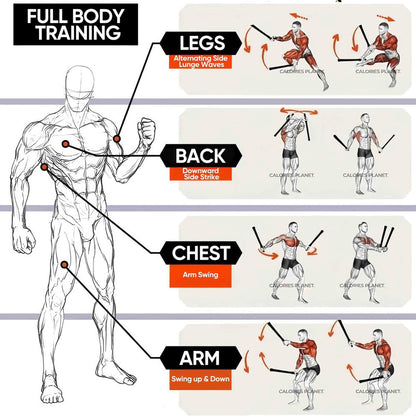 💥 Intense fitness training ropes Perfect for home and gym 🏠