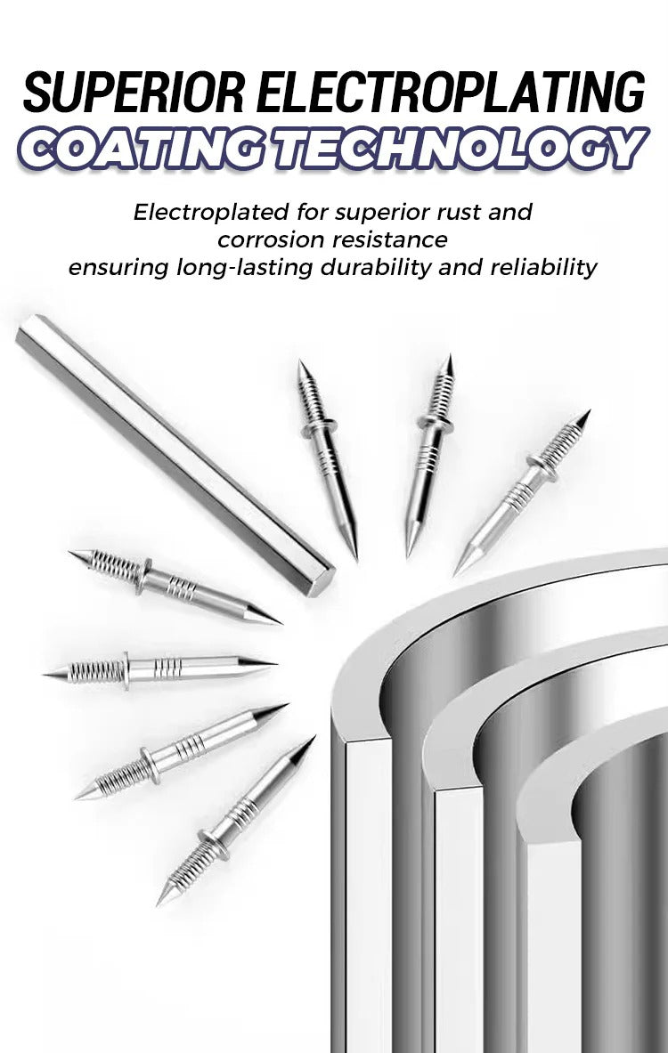 Double-Head Skirting Thread Seamless Nail🛠️ | Pack of 100