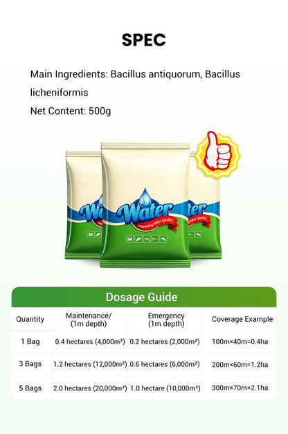 500g Premium Pond Care Powder | Water Clarifier & Algae Control 🐟