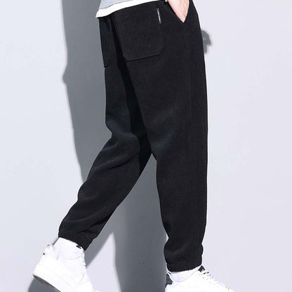 🔥49% OFF👖Tapered Drawstring Corduroy Pants with Pockets