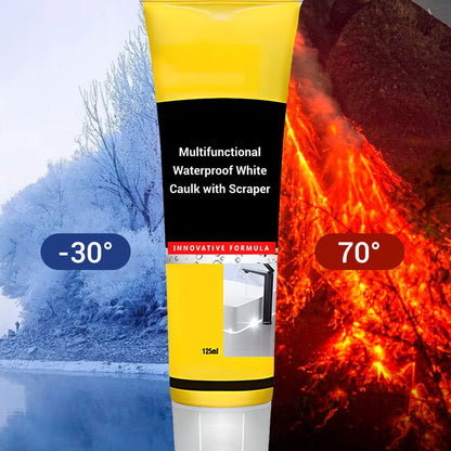 ✨Buy 1 Get 1 Free✨Multifunctional Waterproof White Caulk with Scraper🛠️🧱