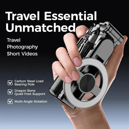 📸 4-in-1 Magnetic Selfie Stick with 360° Rotation – One gadget for all your photos, videos & vlogs!