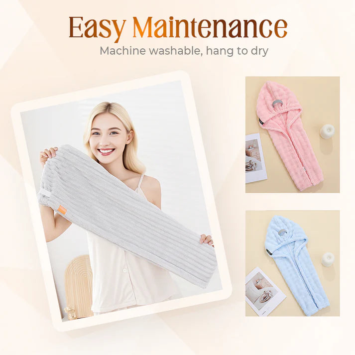 🛁Large Hair Towel with Secure Strap for Women | 🔥Buy 1 Get 1 Free🔥