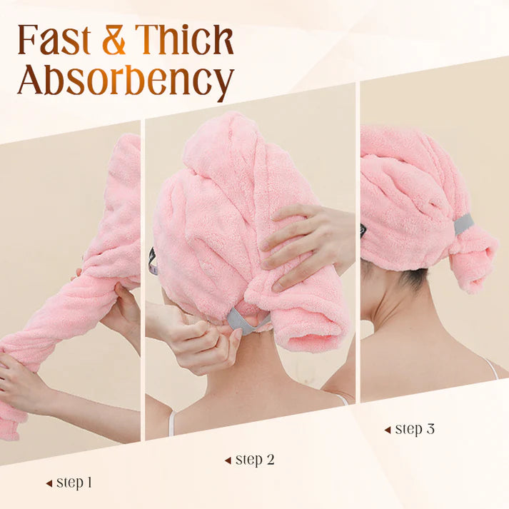 🛁Large Hair Towel with Secure Strap for Women | 🔥Buy 1 Get 1 Free🔥