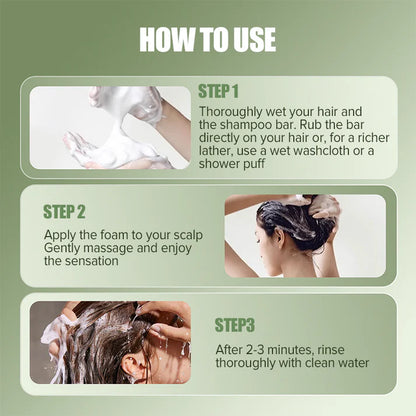 🧼 Strengthening Solid Shampoo – Botanical Formula for Balanced Scalp, Volume & Less Breakage | 🔥Buy 1 Get 1 Free 🔥