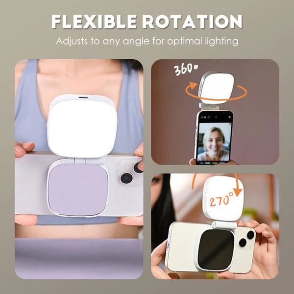 3-in-1 Portable Magnetic Selfie Light for Smartphones