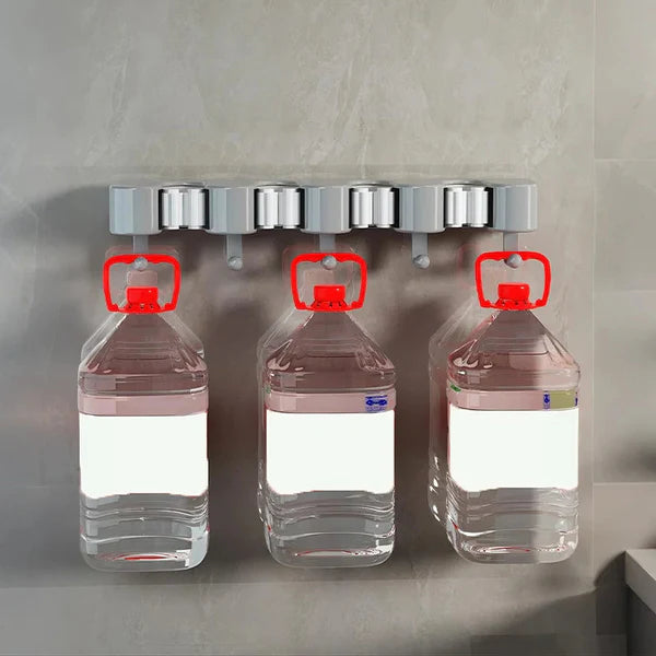 Wall-mounted mop and broom holder