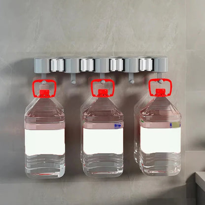 Wall-mounted mop and broom holder